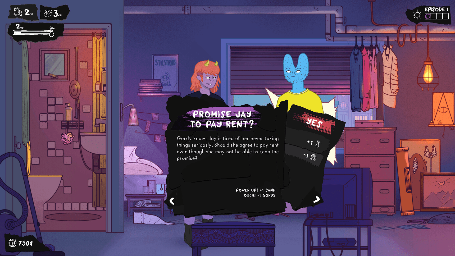 Dead Pets: A Punk Rock Slice of Life Sim screenshot 3