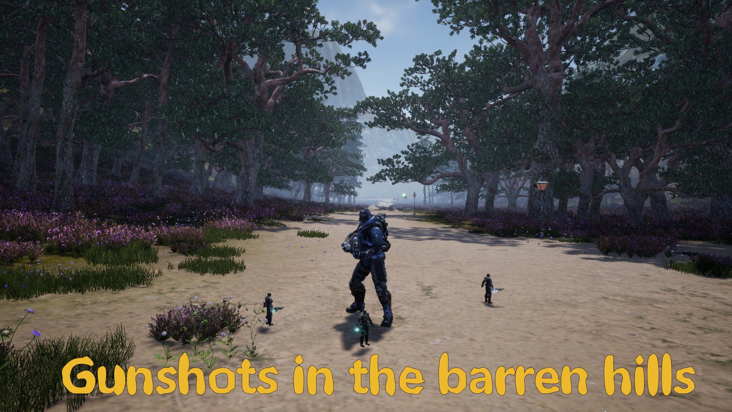 Gunshots in the barren hills